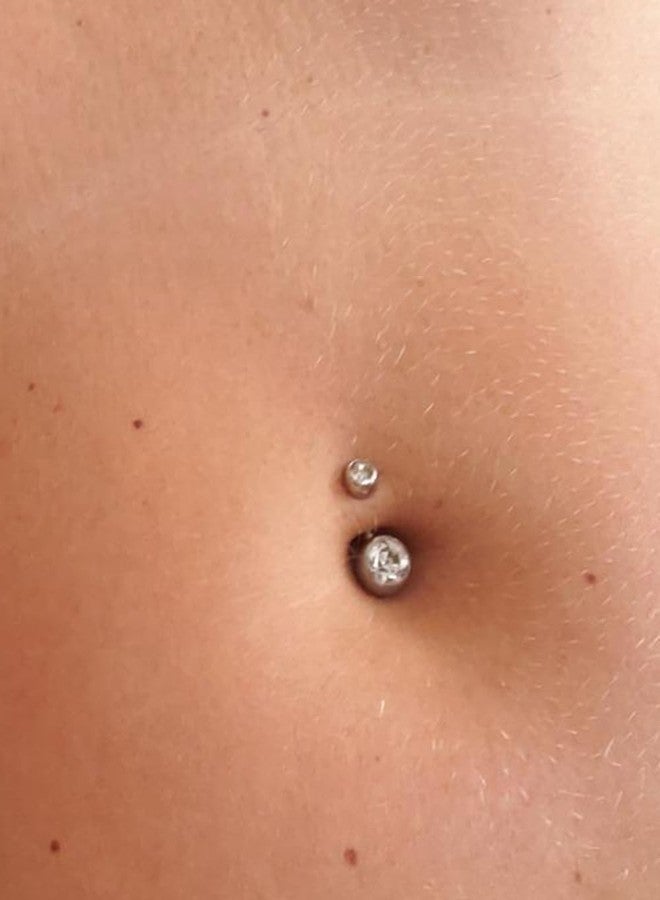 QWALIT حلقة السرة من كواليت - حلقات سرة من الفضة والفولاذ المقاوم للصدأ لثقب سرة المرأة - Image 4